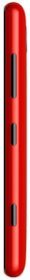 Nokia Lumia 820 rear view in red, showing the full phone length vertically