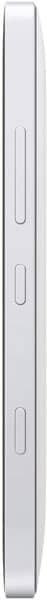 Nokia Lumia Icon, side view, white smartphone with curved edges and three physical buttons