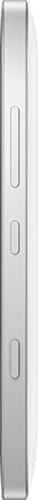 Nokia Lumia 930 side view, showing the slim white phone with curved edges and control buttons along its length