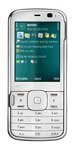 Nokia N78 front view, silver flip phone with green screen display and numeric keypad