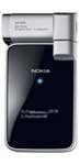 Nokia N93i phone shown from the front, displaying a black screen with silver and gray body