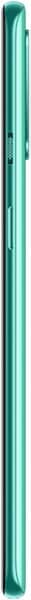OnePlus 8T side view showing the teal green body and curved edges