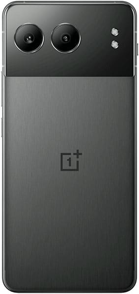 OnePlus Nord 4 rear view, showing dual camera lenses, flash, and brushed metal back panel with OnePlus logo