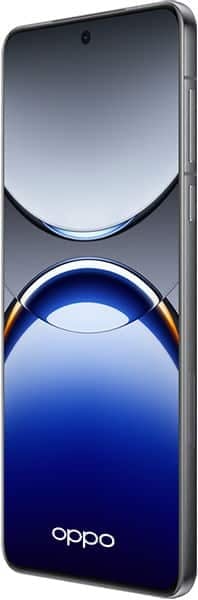 Oppo Find X8 Pro front view, displaying blue gradient screen with Oppo logo and camera notch at top