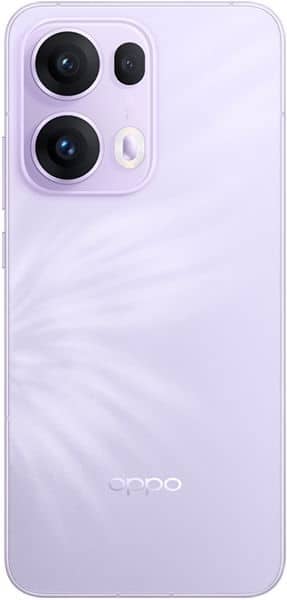 Oppo Reno13 Pro rear view, showing purple gradient back with triple camera setup and Oppo logo