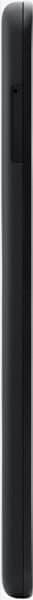 Orbic Wonder phone, side view, tall black rectangular device with curved edges