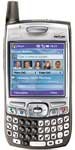 Palm Treo 700w smartphone, front view, with screen displaying content and physical QWERTY keyboard below