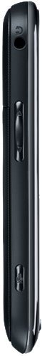 Pantech Breakout, side view, black slider phone with buttons and ports visible along the edge