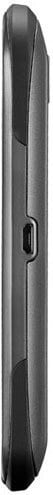 Pantech Burst side view, showing narrow flip phone with metallic gray finish and closed screen