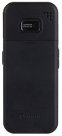 Pantech C630 phone, front view, black with camera lens and speaker visible at top