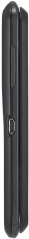 Pantech Marauder flip phone, closed, viewed from the side showing its narrow profile and dark exterior