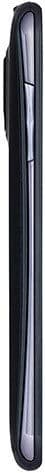 Pantech Perception front view, a slim black candybar phone with silver screen bezel