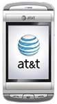 PCD Quickfire smartphone displaying AT&T logo on screen, front view