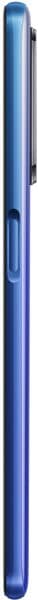 Realme 6 smartphone, side view, in blue with power and volume buttons visible