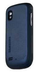 Samsung Advance phone, rear view, showing blue textured back panel with camera and speaker cutouts