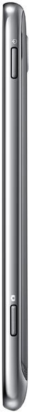 Samsung Ativ S, side view, gray smartphone with curved edges and physical buttons