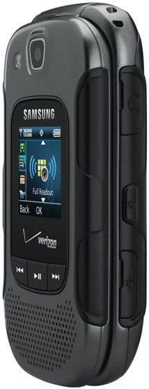 Samsung Convoy 3 flip phone, open front view, showing screen and keypad