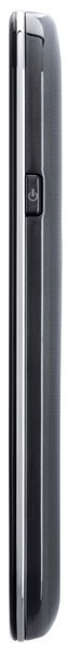 Samsung Fascinate smartphone shown from the side, displaying its slim profile with black casing and control buttons along the edge