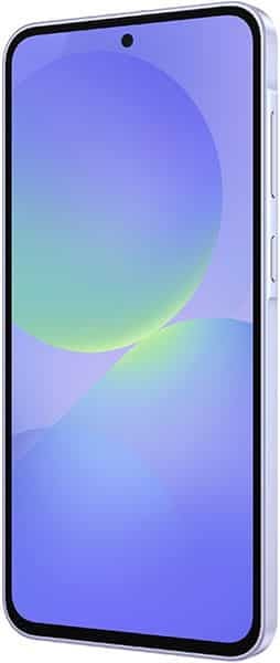 Samsung Galaxy A36 front view with blue-green gradient display and centered camera notch