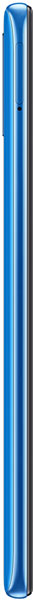 Samsung Galaxy A50 in blue, shown from the side view with a slim profile and rounded edges