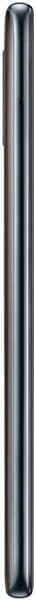 Samsung Galaxy A70 rear view, black finish, elongated rectangular shape with camera module visible at top