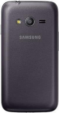 Samsung Galaxy Ace NXT rear view showing dark textured back panel with camera lens and Samsung branding