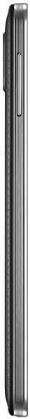 Samsung Galaxy Note 3 in black, shown from the side view displaying its slim profile and rounded edges