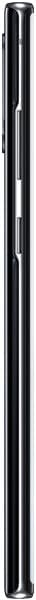 Samsung Galaxy Note10+ 5G smartphone, side view, black with silver accent stripe