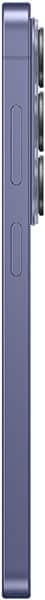 Samsung Galaxy S26 side view showing slim profile with rounded edges and matte finish in dark blue