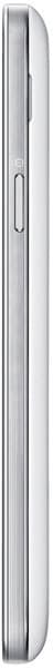 Samsung Galaxy S4 mini, side view, silver with curved edge and power button visible