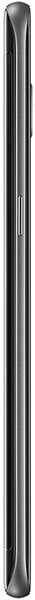 Samsung Galaxy S7 Edge rear view, black curved smartphone with metallic trim