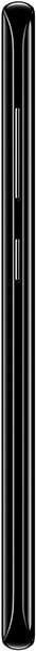 Samsung Galaxy S8 front view, black with curved edges and minimal bezels