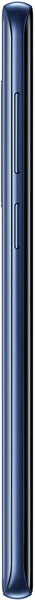 Samsung Galaxy S9+ in deep blue, shown from the side with screen off