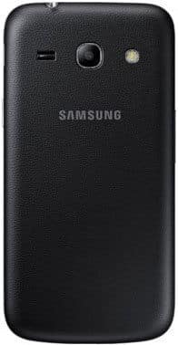 Samsung Galaxy Star 2 Plus rear view, showing black textured back panel with camera and Samsung branding