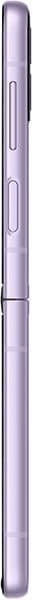 Samsung Galaxy Z Flip3 folded closed, shown from the side in lavender purple
