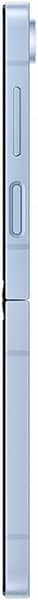 Samsung Galaxy Z Flip6 folded closed, showing side profile in light blue color