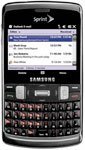 Samsung Intrepid phone, front view, with QWERTY keyboard and small display screen
