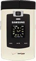 Samsung SCH-U740 Double-Flip phone, front view closed, showing exterior display and keypad