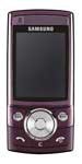 Samsung SGH-G600 mobile phone, front view, with burgundy casing and silver accents around the dial pad