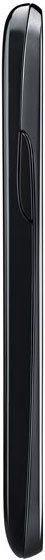 Samsung Galaxy Express, side view, black smartphone with rounded edges and textured back panel
