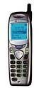 Sanyo SCP 4500 mobile phone shown from front angle, featuring a small screen, numeric keypad, and external antenna