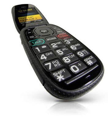 Sanyo Vero flip phone, open view, showing numeric keypad and small display screen against white background