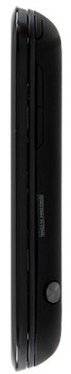 Sharp Kin Two mobile phone, side view, closed position showing black exterior with curved design