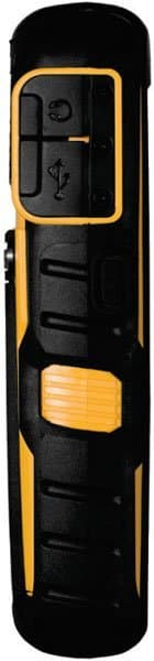 Sonim Armor rugged phone, rear view, showing black and yellow design with camera, ports, and protective casing