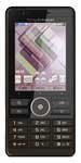 Sony Ericsson G900 front view with display showing home screen and physical keypad below