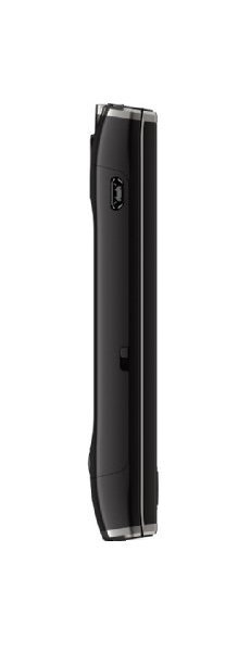 Sony Ericsson Xperia X2 side view, black slider phone with screen closed