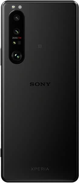 Sony Xperia 1 III rear view showing black finish, vertical camera array with Zeiss branding, and Sony logo