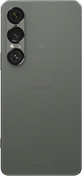Sony Xperia 1 VII rear view showing triple camera array and gray finish