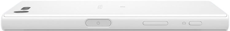 Sony Xperia X Compact, top edge view showing power button and volume controls