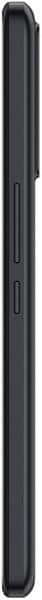 TCL 30 XE 5G smartphone, side view, showing the device's slim black profile with volume and power buttons